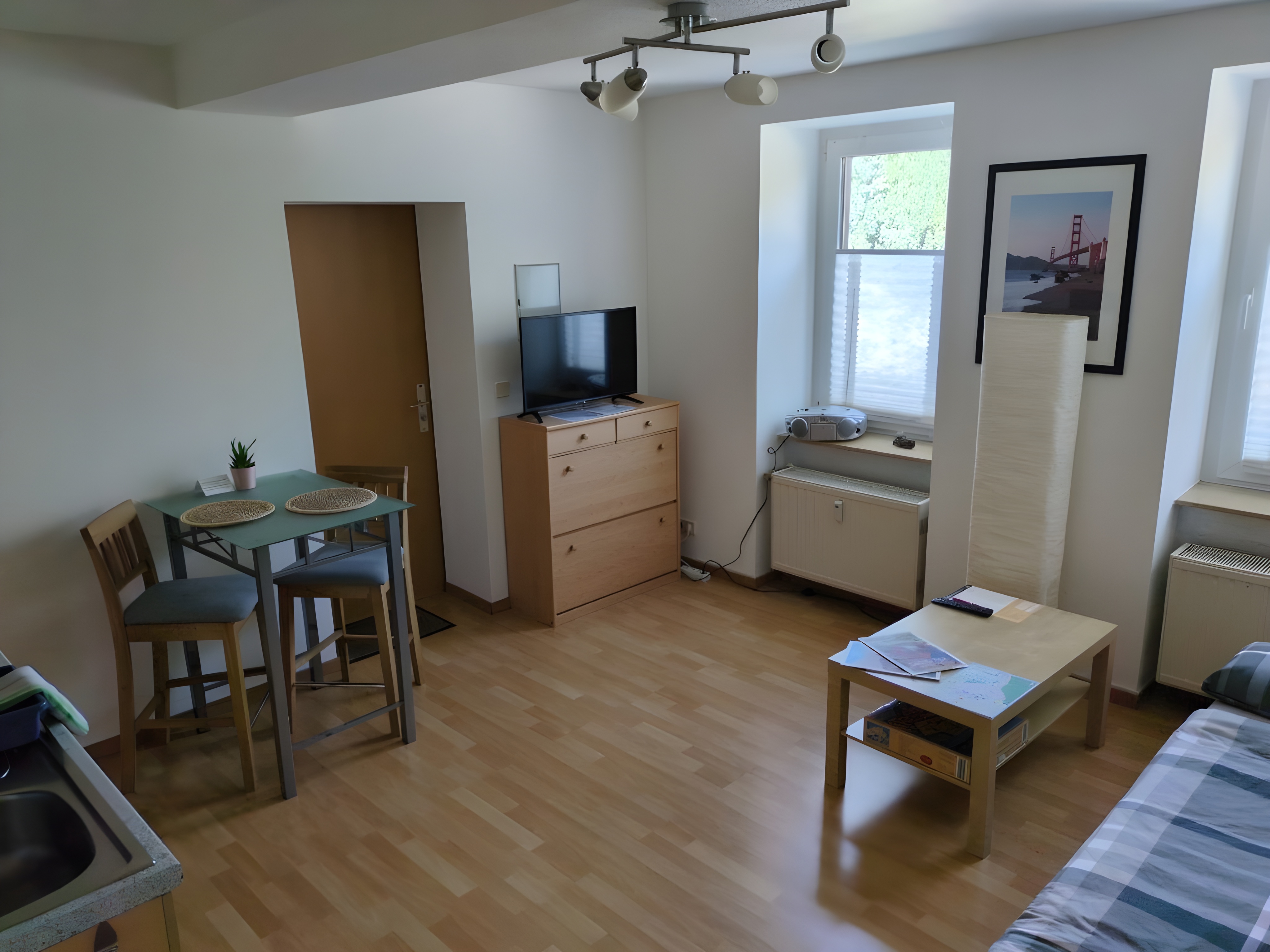 Blick zur Eingangstür der Ferienwohnung
